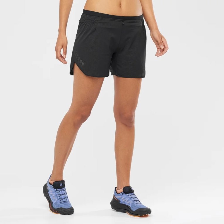 Pantalones Cortos Para Correr Salomon Sense Aero 5\'\' Mujer Negros | MX HDQN451